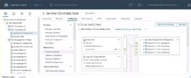 Abbildung 1: Admins können einen verteilten Switch auf einem ESXi-Host von einem normalen verteilten Switch in einen NSX-Switch konvertieren. Der NSX-Switch enthält ein DevTest-Segment für Overlay Networking sowie die anderen Port-Gruppen, über die der normale verteilte Switch verfügte.