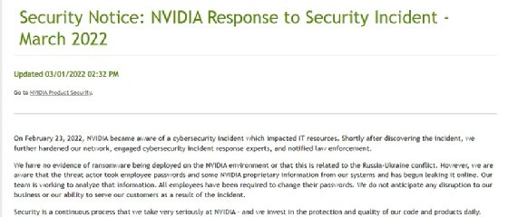 Nvidia, ransomware attack