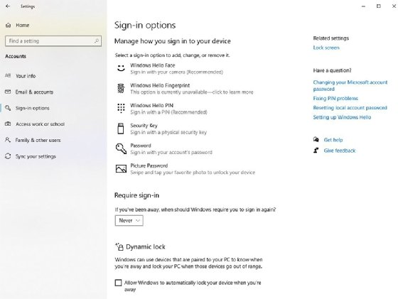 windows hello fingerprint setup not working