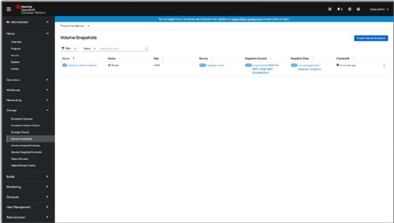 IT company clicks with OpenShift Container Storage snapshots