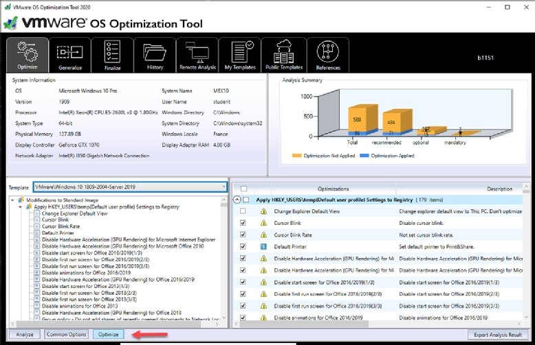 Learn how to use VMware OS Optimization Tool