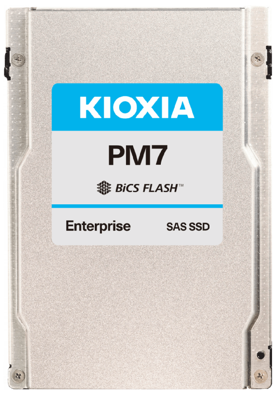 Kioxia PM7, a second-generation 24G SAS SSD, provides additional speed and security