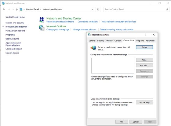 proscan client where to set com port