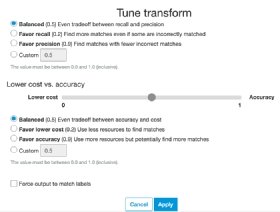 Glue tuning parameters defined by AWS