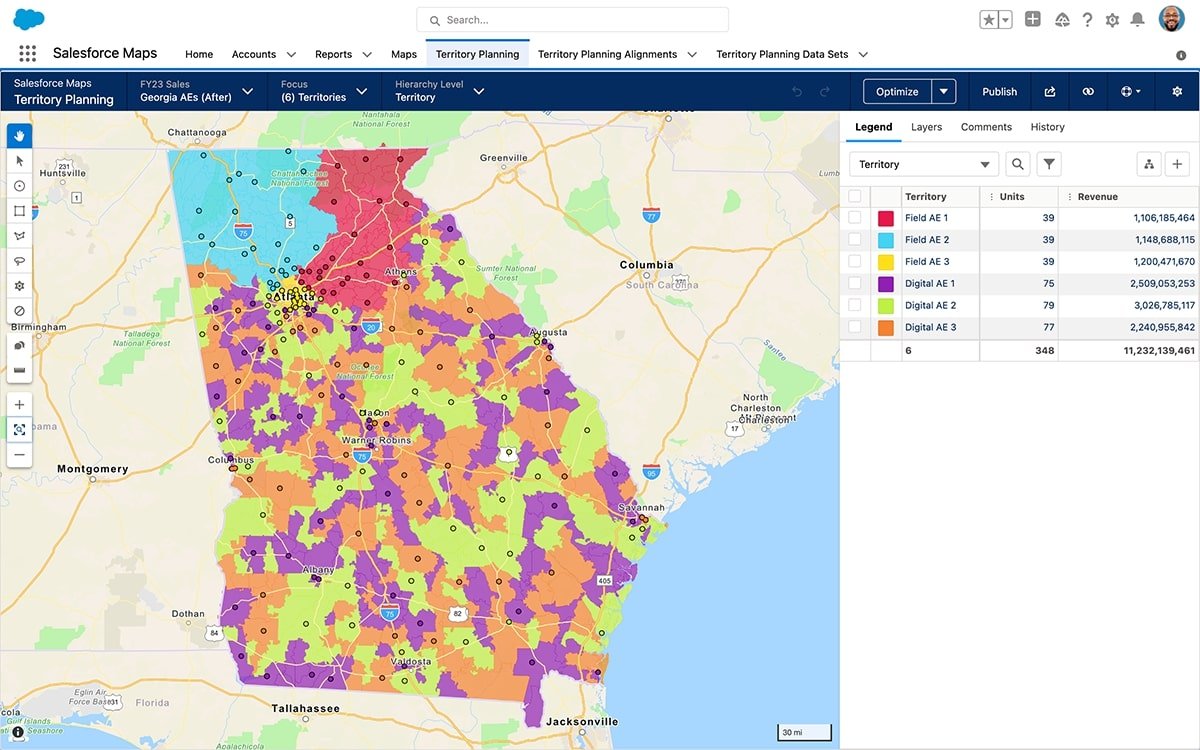 Salesforce Expands Crm Maps For Sales-team Territories 