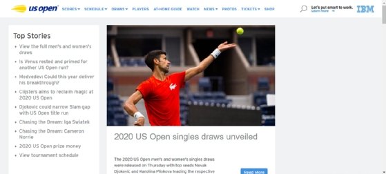 IBM uses AI to power new US Open online features