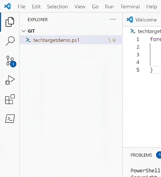 Screenshot of Git repository for PowerShell.
