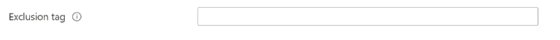 An empty bar that can hold tags for exclusions to the AVD scaling plan