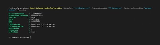 The screenshot shows the file has been uploaded in Azure.