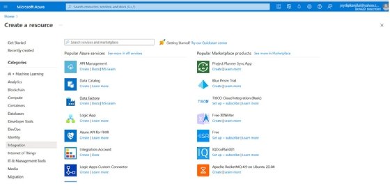 Select create a new Azure Data Factory within Azure Portal.