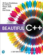 Image of 'Beautiful C++: 30 Core Guidelines for Writing Clean, Safe and Fast Code' book cover