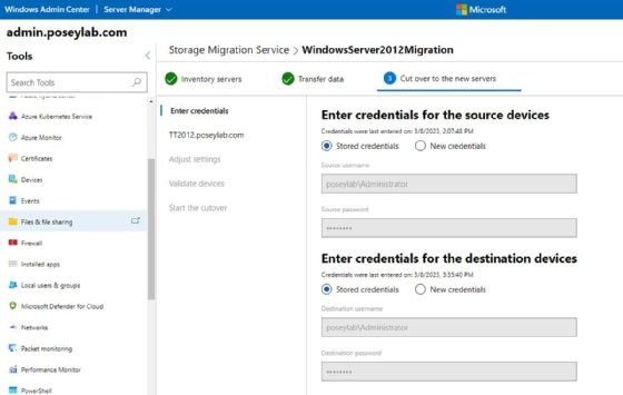 file server credentials