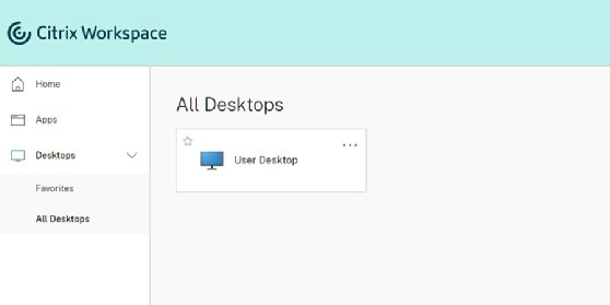 Main page of Citrix Workspace