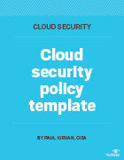 Cloud security policy template