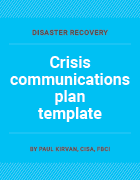 Crisis communications plan template download button.