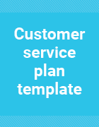 A button that leads to a free template to create a customer service plan.