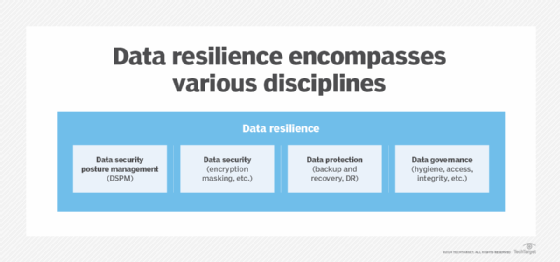 Image describing the four components of data resilience.