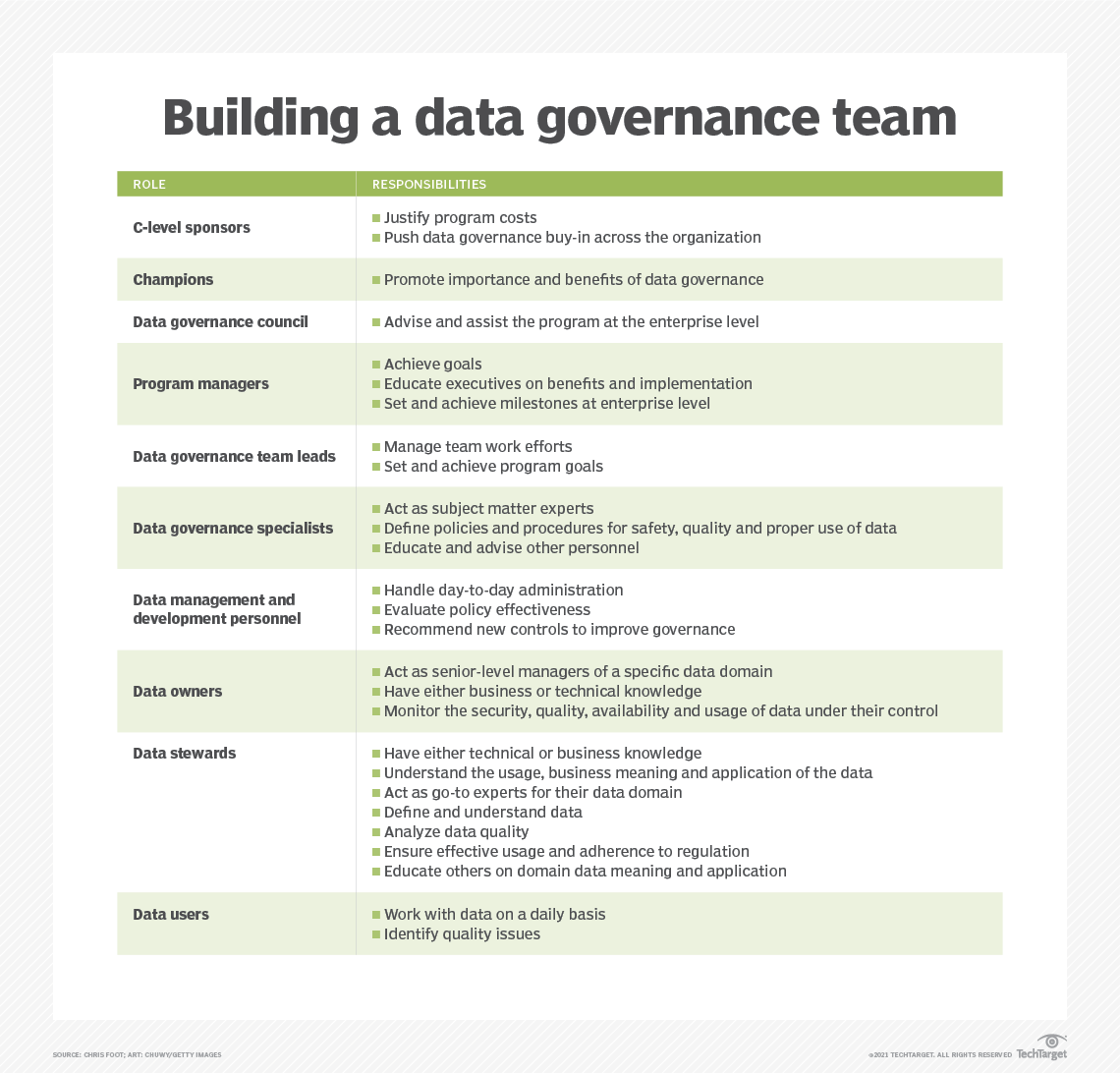 Data Governance Team Members