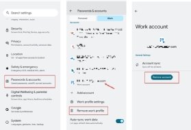 How to delete or disable an Android work profile