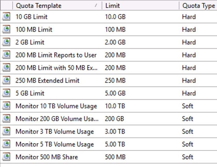 Create file server screens and quotas in FSRM TechTarget