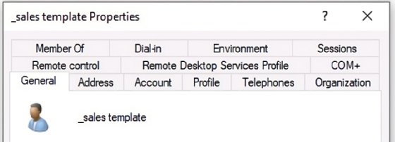 ADUC user template