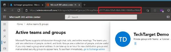 Group ID in the URL