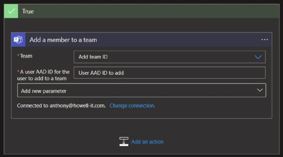 automated Microsoft Teams workflow