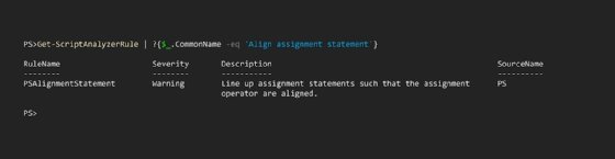 assignment statement in powershell