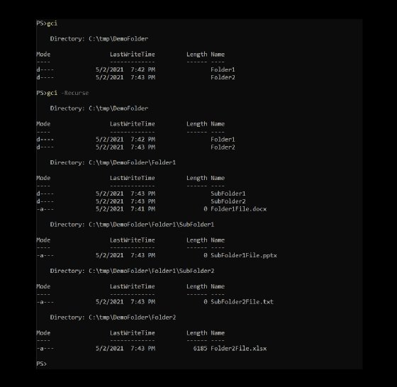 Sample Powershell Scripts To List Directory Contents Thundersenturin