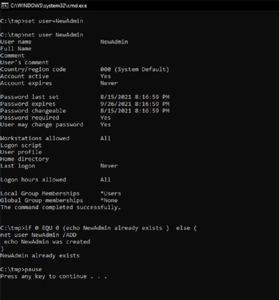 Close correctly, the command prompt e.g. cmd.exe