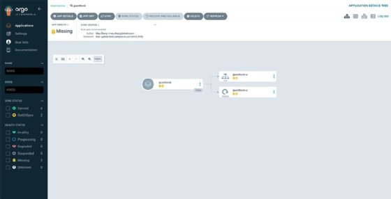 Screenshot of Argo CD new application screen