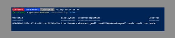 PowerShell 5 Azure AD user search