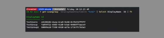 PowerShell 7 Azure AD group search