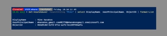 AzureAD module user object ID