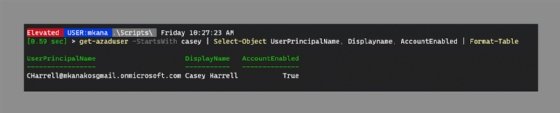 Azure Az module user search