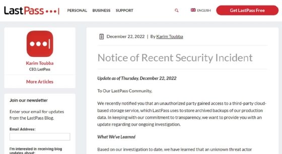 lastpass breach 2020