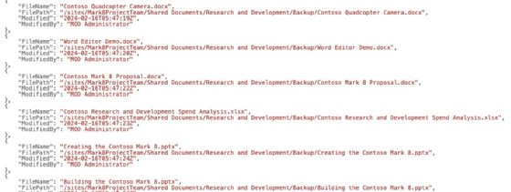 Monitoring des fichiers SharePoint Online