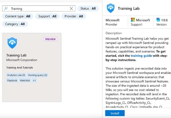 Microsoft Sentinel training lab