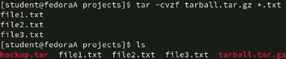 Compress archive output screenshot.