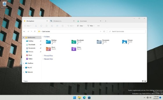 File Explorer tabs reappear in new Windows 11 preview build