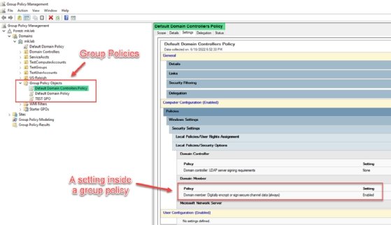 Group Policy Management Console tool