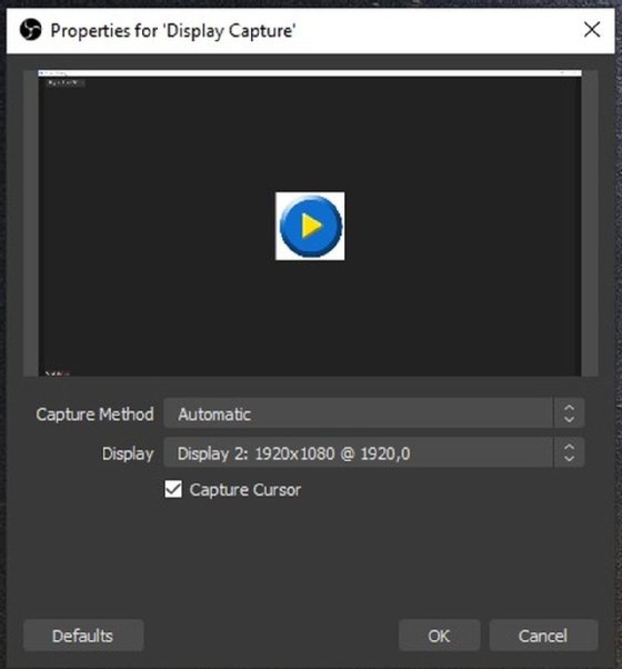 Recording Zoom in OBS step 3