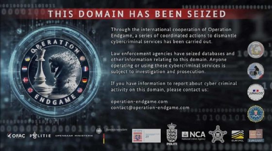 An international law enforcement effort named 'Operation Endgame' seized several malicious domains for botnets and malware loaders.