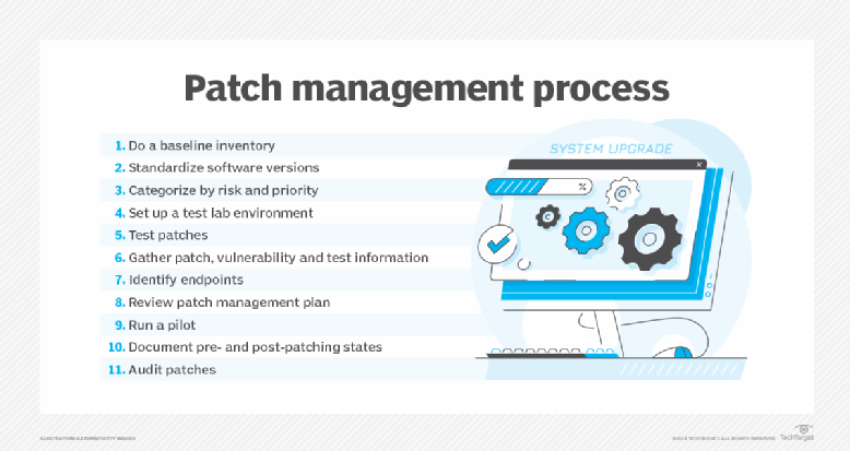 10 steps of the patch management process