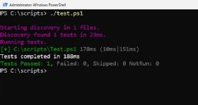 Successful test in Pester