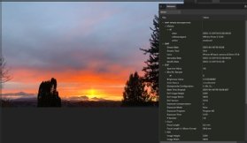 photo with image metadata