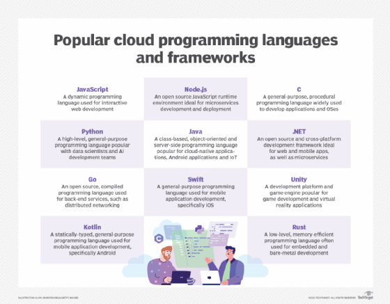 Popular cloud programming languages
