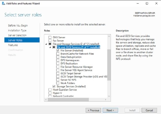 File and Storage Services role