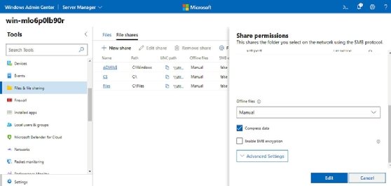 paramètres de compression SMB