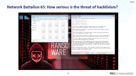 Recorded Future highlighted the pro-Ukrainian hacktivist group known as Network Battalion 65 as a credible threat capable of highly effective attacks.